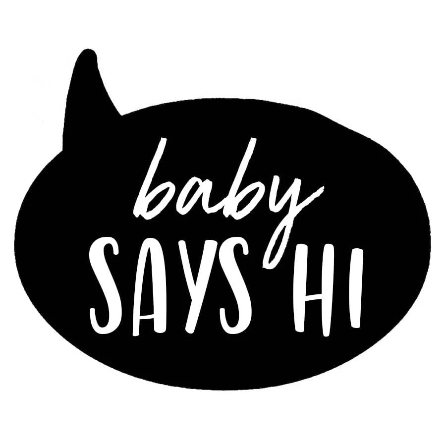 'Baby Says Hi' Slogan Black Personalise Sleepsuit, 0-3 months - Image 3